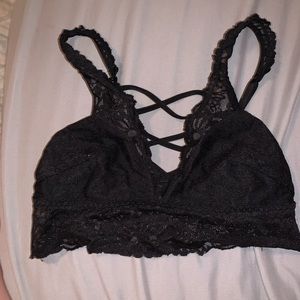Black lace bralette